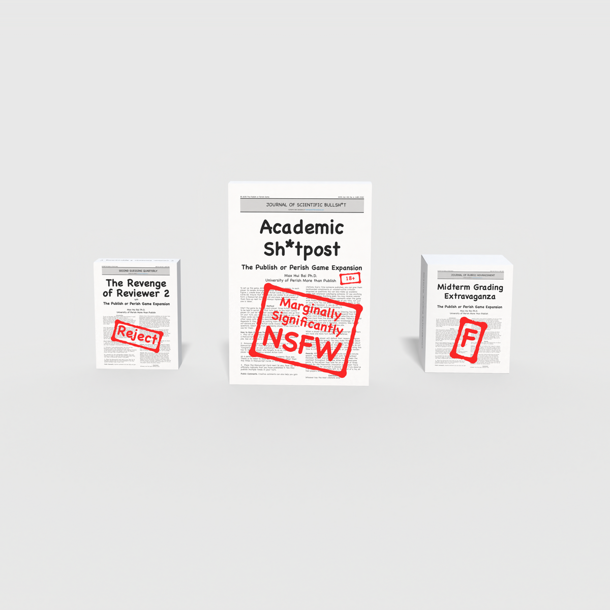 🎁 All‑in Bundle: The Publish or Perish Game + The Full Campus Meltdown Trilogy (All-in bundle with the base game + all 3 expansions + pencil case)