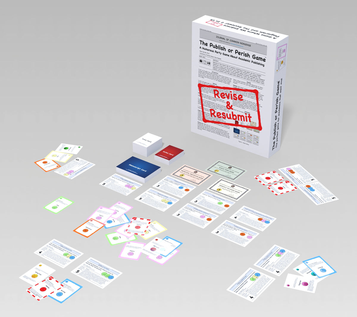 🎁 All‑in Bundle: The Publish or Perish Game + The Full Campus Meltdown Trilogy (All-in bundle with the base game + all 3 expansions + pencil case)